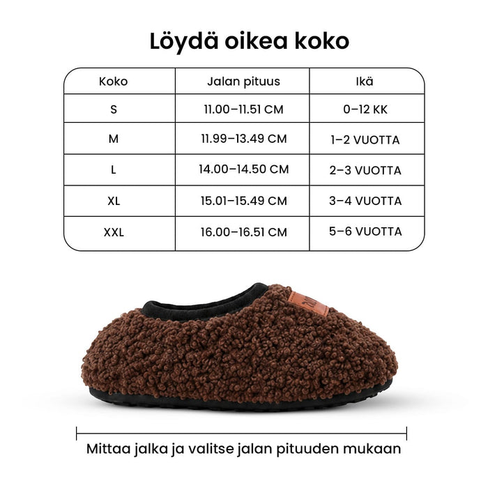 Sisätossut lapsille (liukumaton pohja)
