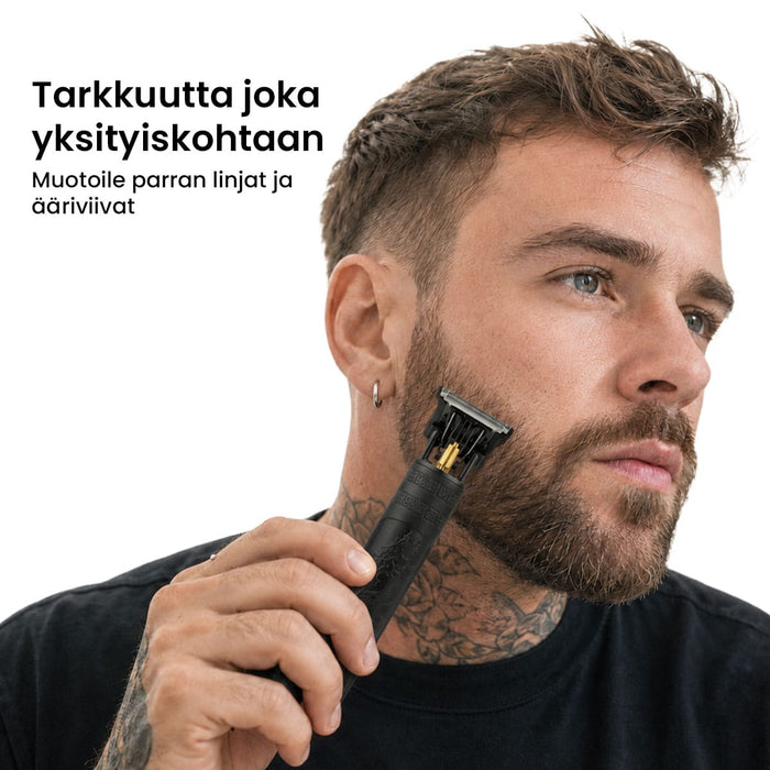 Ammattimainen hius- ja partasetti (3 osaa)