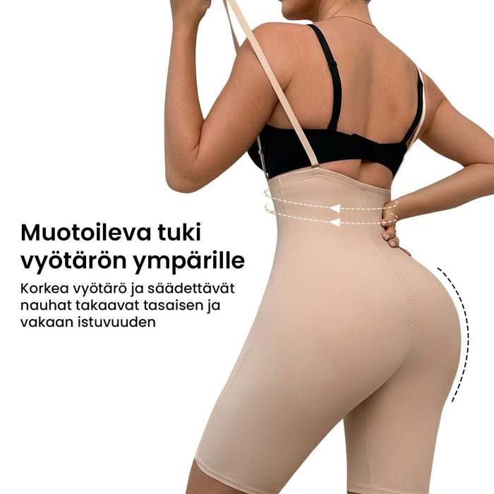 Muotoilevat shortsit olkaimilla