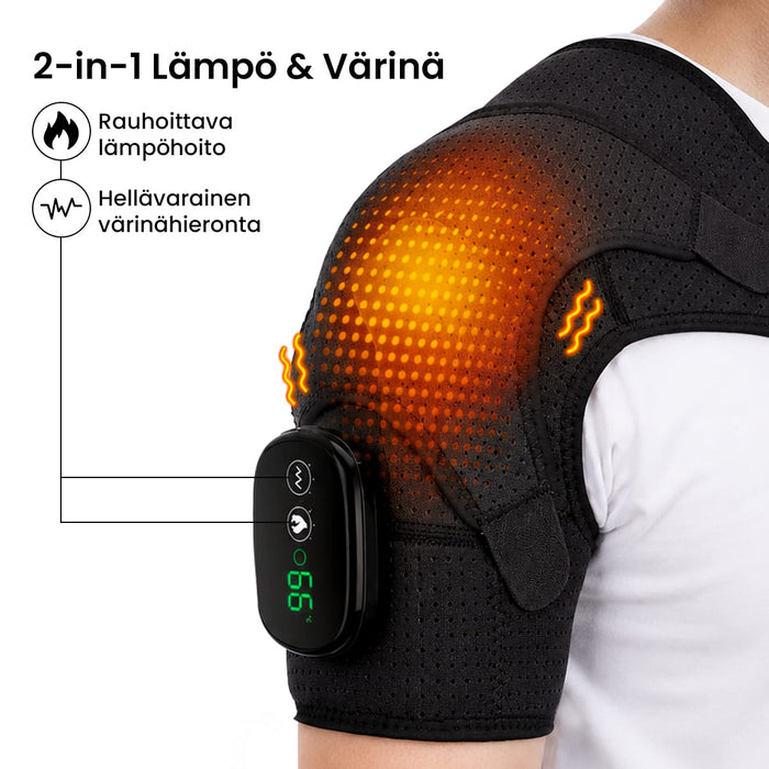 Olkatuki lämpö- ja hierontatoiminnolla