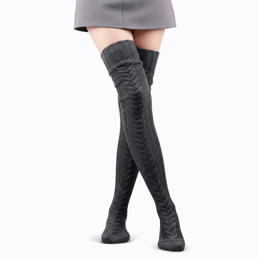 Kroppsbutiken benstr Tumma harmaa Cozysocks - Lämpimät ja mukavat polvisukat