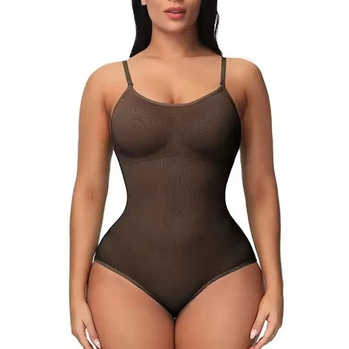Kroppsbutiken bodyshaper Brun / S Saumaton bodysuit-muotoileva alusvaate