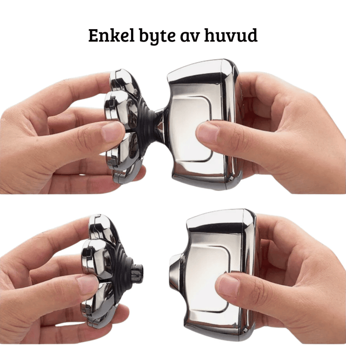 Kroppsbutiken Hiustenmärkäri Sähkökäyttöinen pääntiehoitolaite - 7-in-1 Partakoneen pää 7D (monitoiminen)