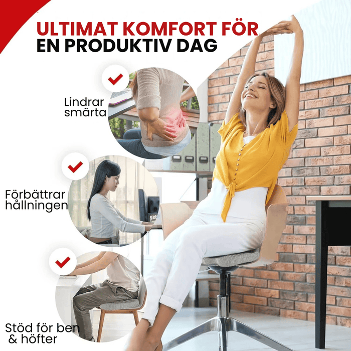 Kroppsbutiken Istuinkaukalo Oletusotsikko Ergonominen istuintyyny muistivaahtoa