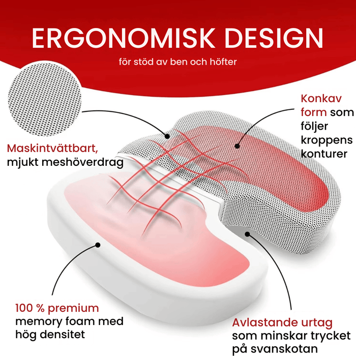 Kroppsbutiken Istuinkaukalo Oletusotsikko Ergonominen istuintyyny muistivaahtoa