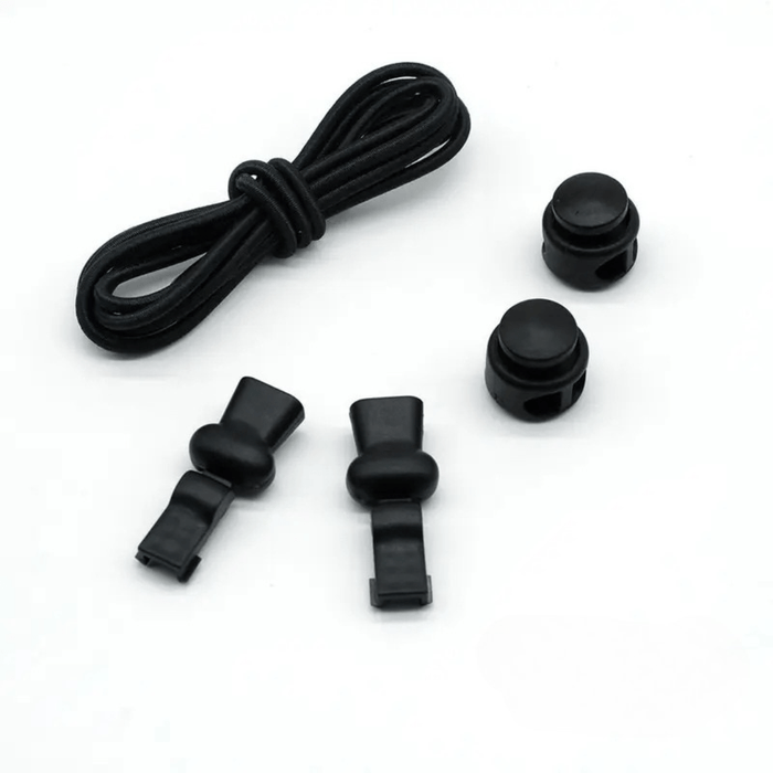 Kroppsbutiken Musta Joustavat automaattiset kengännauhasi Soljat.