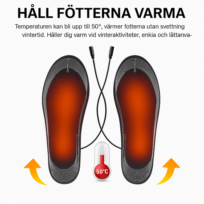 Kroppsbutiken Pohjallinen Lämpiävä sisäpohja (USB)