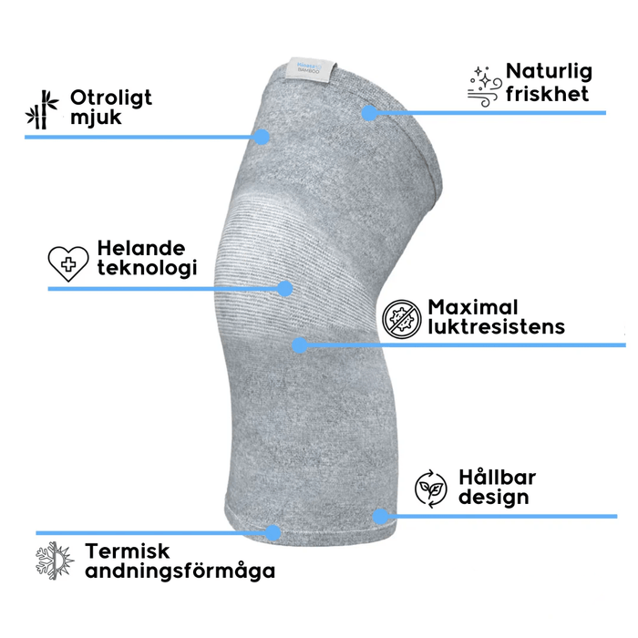 Kroppsbutiken Polvituen Yksi koko Polvisuojat (bambu)