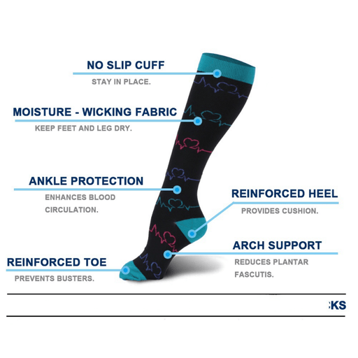 Kroppsbutiken puristiset sukat Painepidennys sukat 5-pack (30 mmHg)