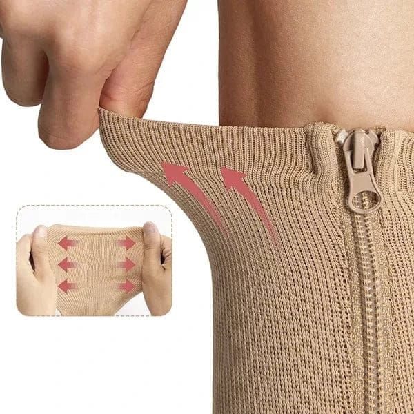 Kroppsbutiken puristusfictionit Puristussukat (vetoketju)