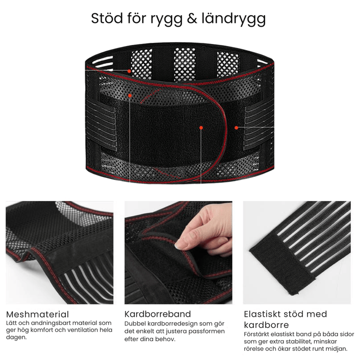 Kroppsbutiken selkänoja Selkänojan vyö kaksinkertaisella soljella
