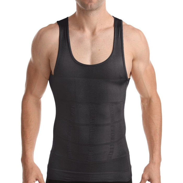 Kroppsbutiken Shapewear Harmaa / M Aluspaita (lihaksia korostava miesten malli)