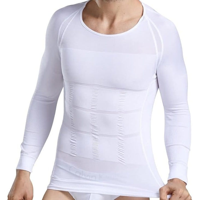 Kroppsbutiken Shapewear Valkoinen / M Hoikentava aluspaita (pitkät hihat)