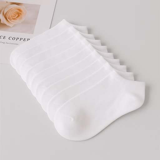 Kroppsbutiken Sukat Oletusotsikko Valkoiset nilkkasukat (10 par)