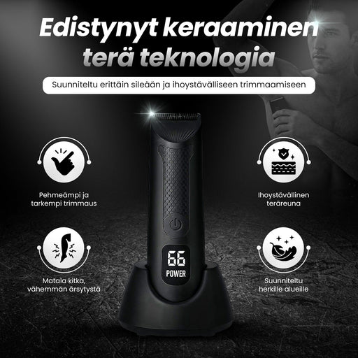 Vartalokauppa Hiustenleikkuri Vartalon karvatrimmeri, jossa on keramiikkaserät