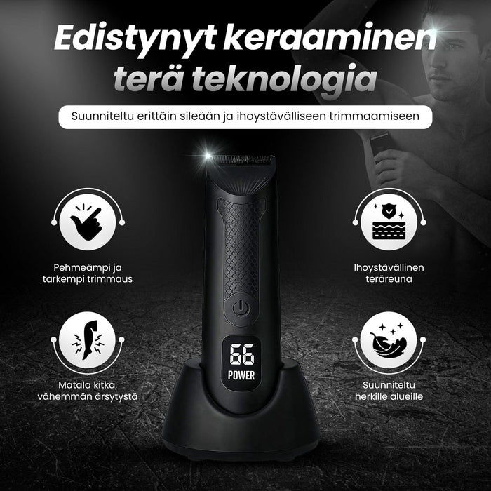 Vartalokauppa Hiustenleikkuri Vartalon karvatrimmeri, jossa on keramiikkaserät