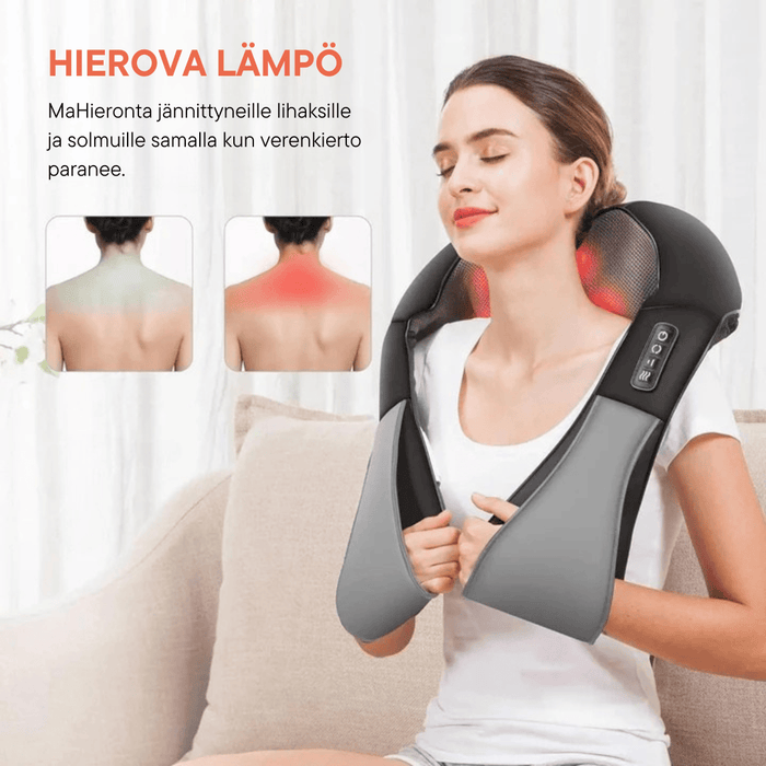 Vartalokauppa Niskahieronta Shiatsu-niskaja- ja selkähierontalaite lämmöllä